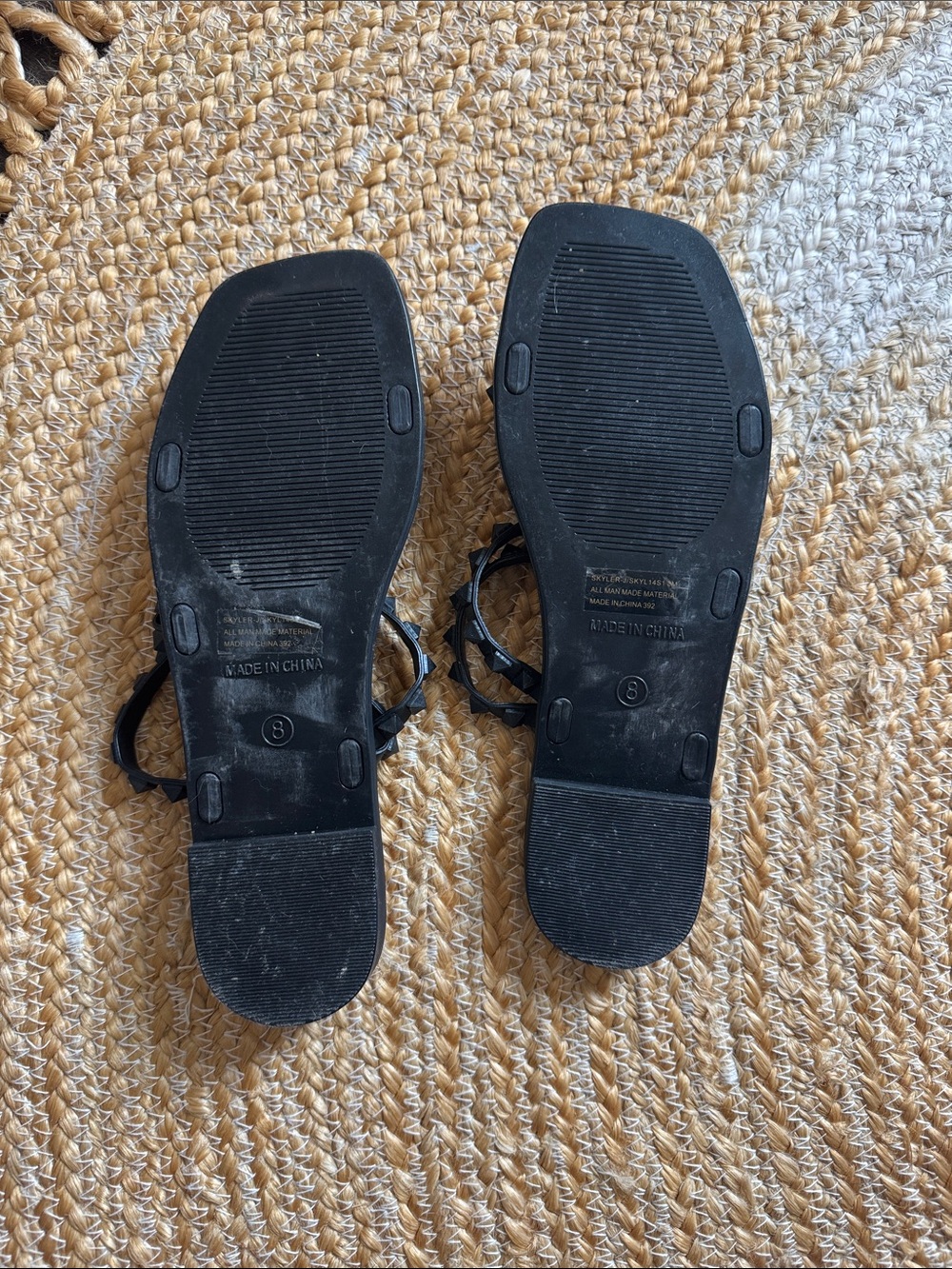 Steve Madden Black Studded Multi-Strap Slide Sandals - Picture 4 of 4